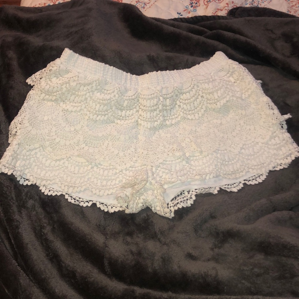 Boho white shorts